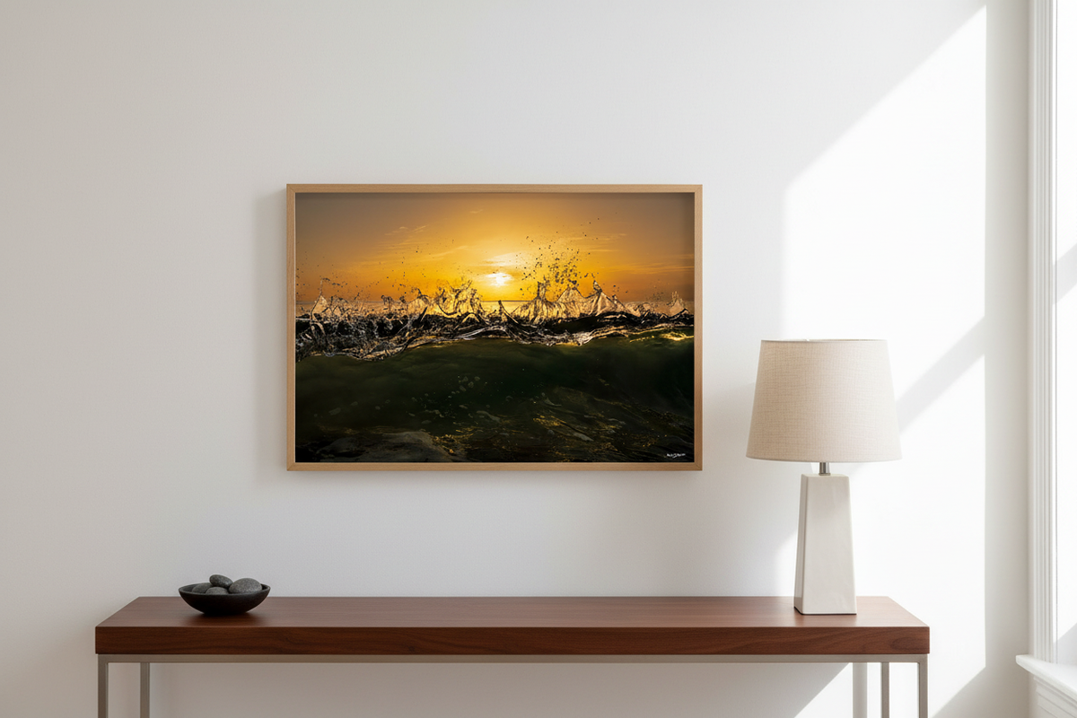 Color sunrise small entryway print