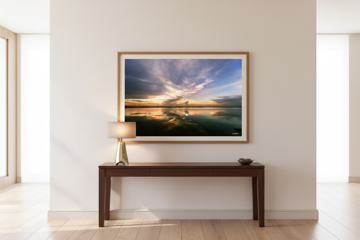 Color sunrise small entryway print